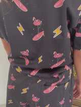 Single Flamingo Aloha Shorts