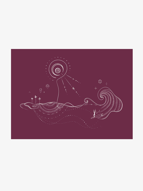Moonlight Waves Print