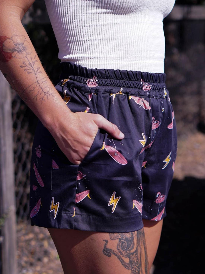 Single Flamingo Aloha Shorts