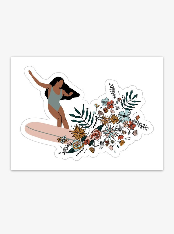 her waves surfer girl sticker