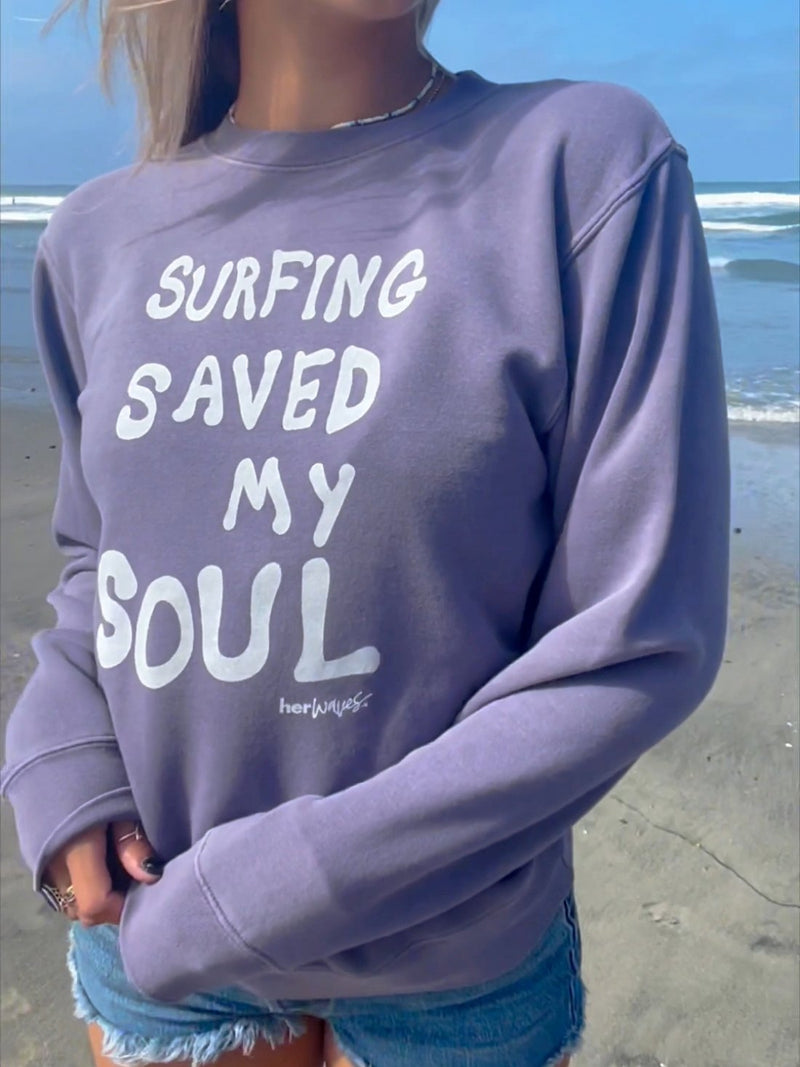Surfing Saved My Soul Crewneck Sweatshirt